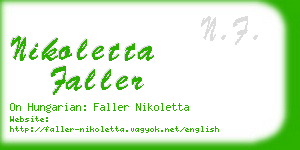 nikoletta faller business card